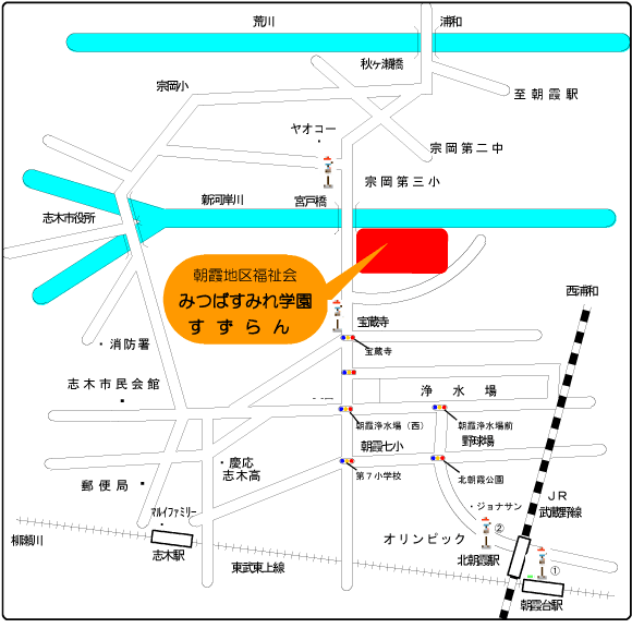 朝霞地区福祉会組織図